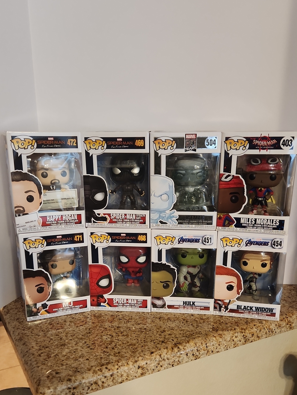 8 Funko Pop! Marvel Figures